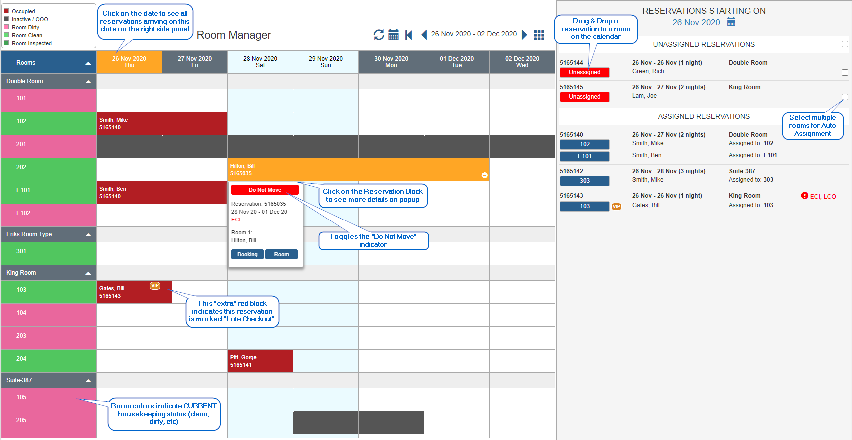 utc room assignments