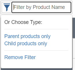Filter function and the dropdown of the product type