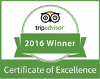 Trip Advisor certificate of excellence